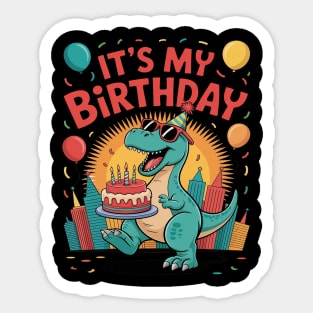 T-rex Birthday Party Japan Monster Dinosaur It's My Birthday Sticker